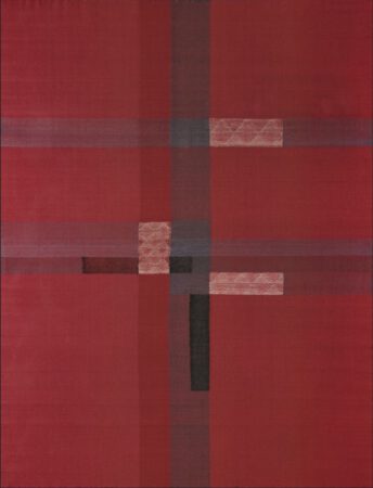 Sophie Taeuber-Arp, Croix sur fond rouge (Table mat), 1924