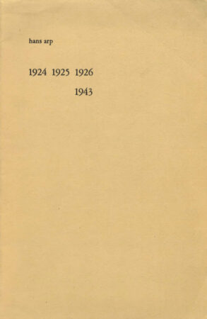 Hans Arp 1924 1925 1926 1943